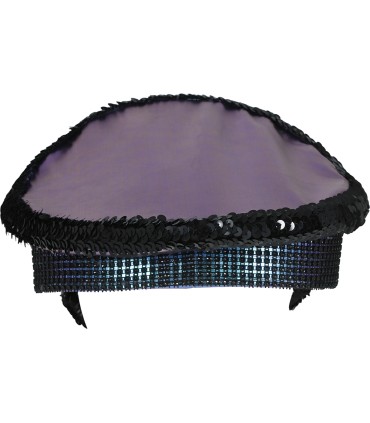 GORRA POLICIA MORADO CON PLUMAS